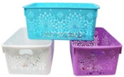 Wholesale - BASKET,4''H FLWR DESGN 3 ASSTD, UPC: 810002202230